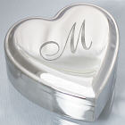 Engraved Initial Silver Heart Jewelry Box 8531580