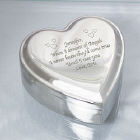 Engraved Silver Heart Jewelry Box