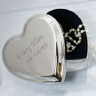Engraved Name Silver Heart Jewelry Box
