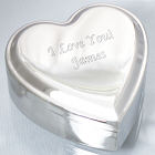 Engraved Any Message Silver Heart Jewelry Box 8539250
