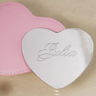 Engraved Any Name Silver Heart Mirror 8543300