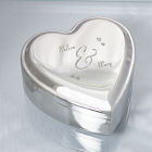 Engraved Couples Silver Heart Jewelry Box 856140