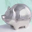 Engraved Silver Piggy Bank 859020