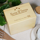 Engraved Cookin Up Love Recipe Box