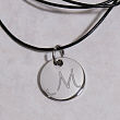Engraved Round Pendant Necklace J31582