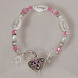 Engraved Breast Cancer Awareness Bracelet J32657