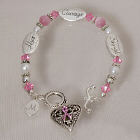 Engraved Breast Cancer Awareness Bracelet
