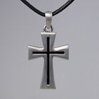 Engraved Men’s Cross Necklace J38977
