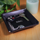 Engraved Leather Valet Tray