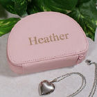 Personalized Name Mini Leather Jewelry Case