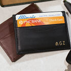 Personalized Leather Magnetic Money Clip Wallet
