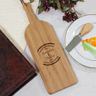 Engraved Established In Wine Bottle Cutting Board
