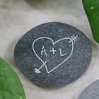 Engraved Heart and Arrow Stone L626132