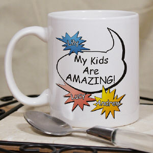 Amazing Kids Personalized Fathers Day Coffee Mug
