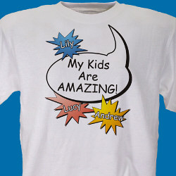 Amazing Kids Personalized Father's Day T-shirt