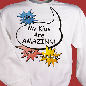 Amazing Kids Personalized Fathers Day Sweatshirt