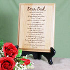 To My Dad... Personalized Keepsake Wood Plaque