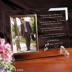 Following In Your Footsteps Personalized Father's Day Beveled Glass Frame