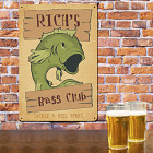 Personalized Bass Fishing Metal Wall Sign