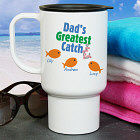 Greatest Catch Personalized Fishing Travel Mugs