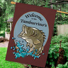 Personalized Bass Fishing Welcome House Flag