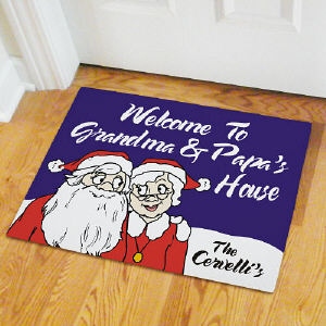 Santa Mrs. Claus Doormat