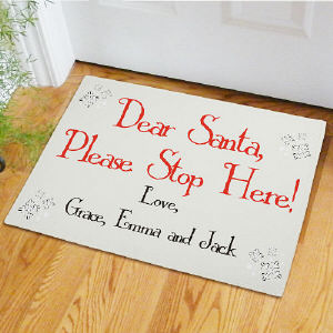 Santa... Please Stop Here Doormat