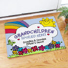 Personalized Grandparents Doormat - Grandchildren Spoiled Here