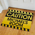 Caution Personalized Doormat