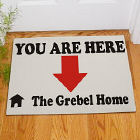 You Are Here Personalized Doormat