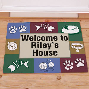 Kitty's House Personalized Pet Doormat