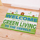 Green Living Personalized Go Green Doormat
