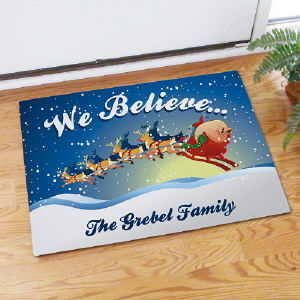 We Believe Christmas Doormat