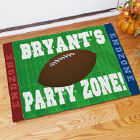 Football Party Zone Personalized Doormat