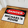 Personalized Danger Doormat 83129267