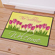 Spring Tulips Personalized Doormat 83133287