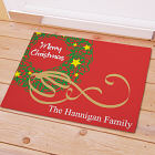 Personalized Christmas Wreath Doormat 83137857