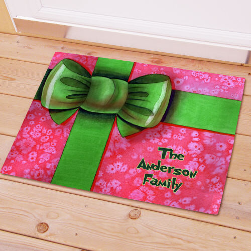 Personalized Christmas Present Doormat