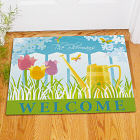 Personalized Watering Can Welcome Doormat 83139747