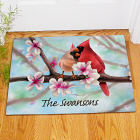 Personalized Spring Cardinals Doormat 83140307