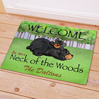 Personalized Bear Neck Of The Woods Doormat 83140687