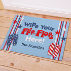 Personalized Wipe Your Flip Flops Here Stars Doormat