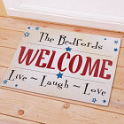 Personalized Live Laugh Love Stars Doormat