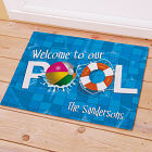 Personalized Welcome To Our Pool Doormat
