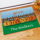 Personalized Give Thanks Welcome Doormat 83148227