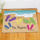 Personalized Flip Flop Family Welcome Doormat