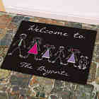 Personalized Stick Family Welcome Doormat