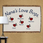Personalized Love Bugs Tapestry Throw Blanket