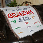 Personalized Love Tapestry Throw Blanket