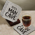 Man Cave Personalized Coaster Set